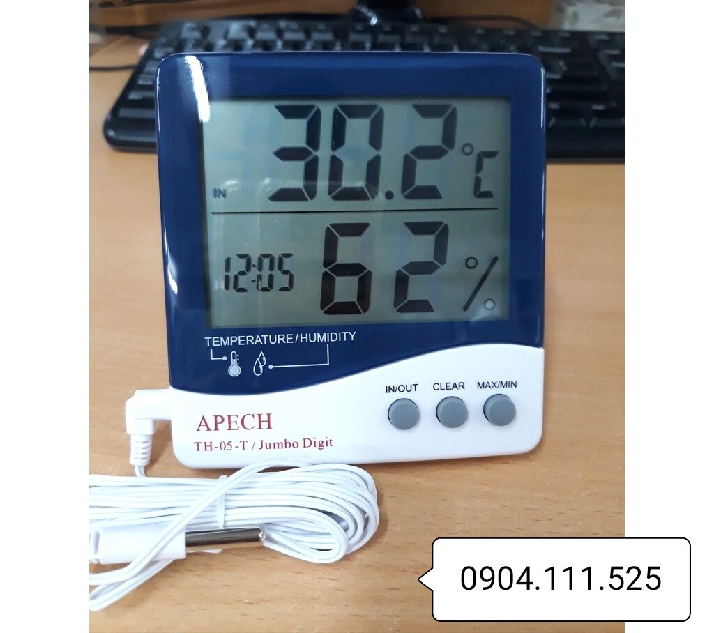Thiết bị đo nhiệt độ, độ ẩm môi trường để bàn Apech TH-05T