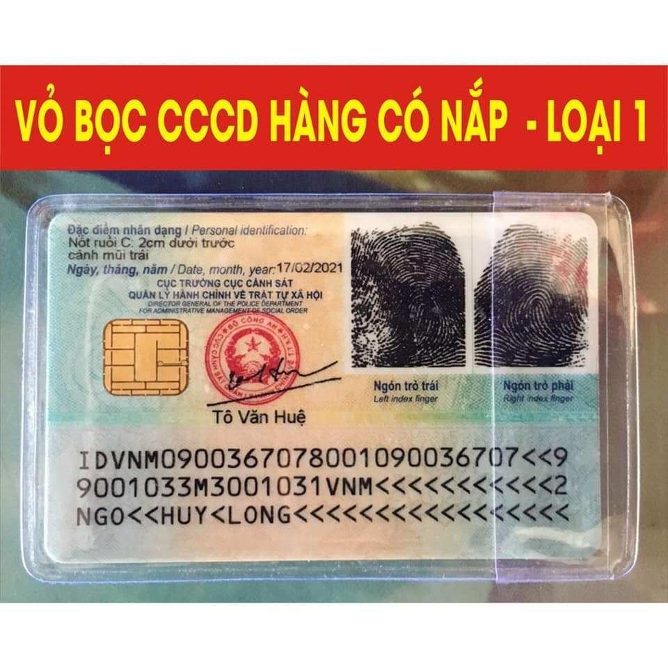 ( Cam kết loại 1)COMBO 20 Túi đựng thẻ Căn Cước Công Dân trong suốt có nắp ,ATM ,vỏ bọc cccd  Bằng lái xe các loại
