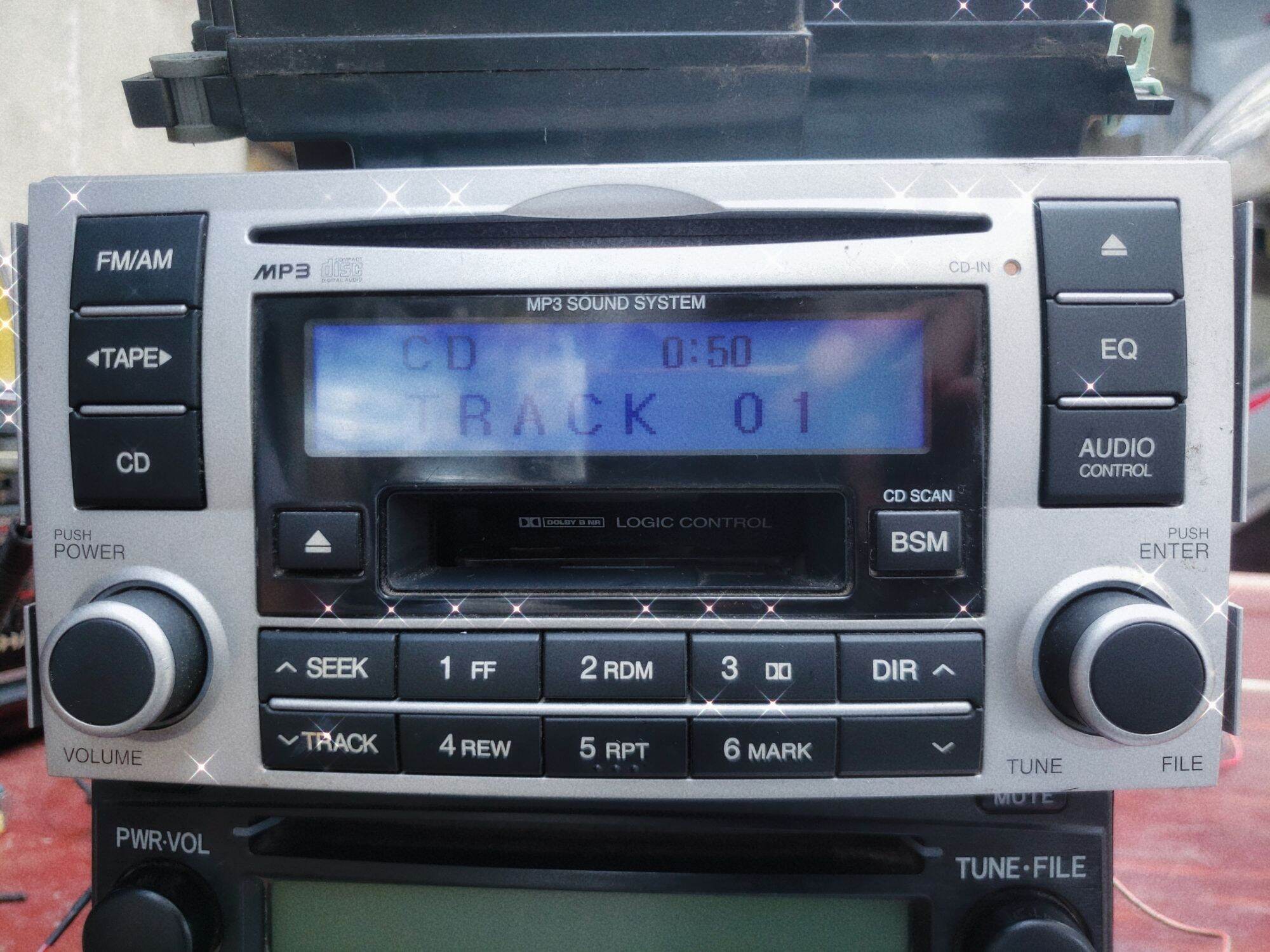 Đầu phát nhạc radio/mp3/cd/tape xe Santafe . lắp chung cho các loại xe.