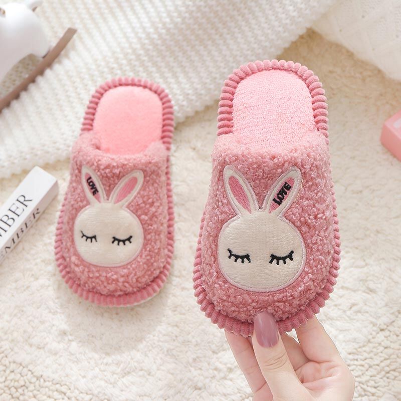 Dép Trẻ Em Hình Thỏ Dễ Thương Dép Cotton Mùa Đông Cho Bé Trai Và Bé Gái Dép Đi Trong Nhà Dép Thoải Mái Cho Trẻ Em