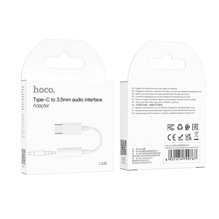 hoco [Type c ra 3.5mm] Jack chuyển cổng Type C ra lỗ tai nghe 3.5mm