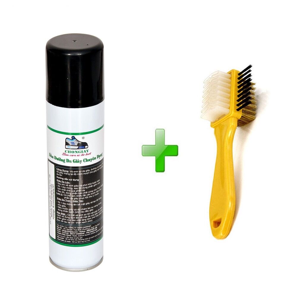 Combo dầu dưỡng da giày và bàn chải da lộn CHONGIAY chuyên dụng 150ml
