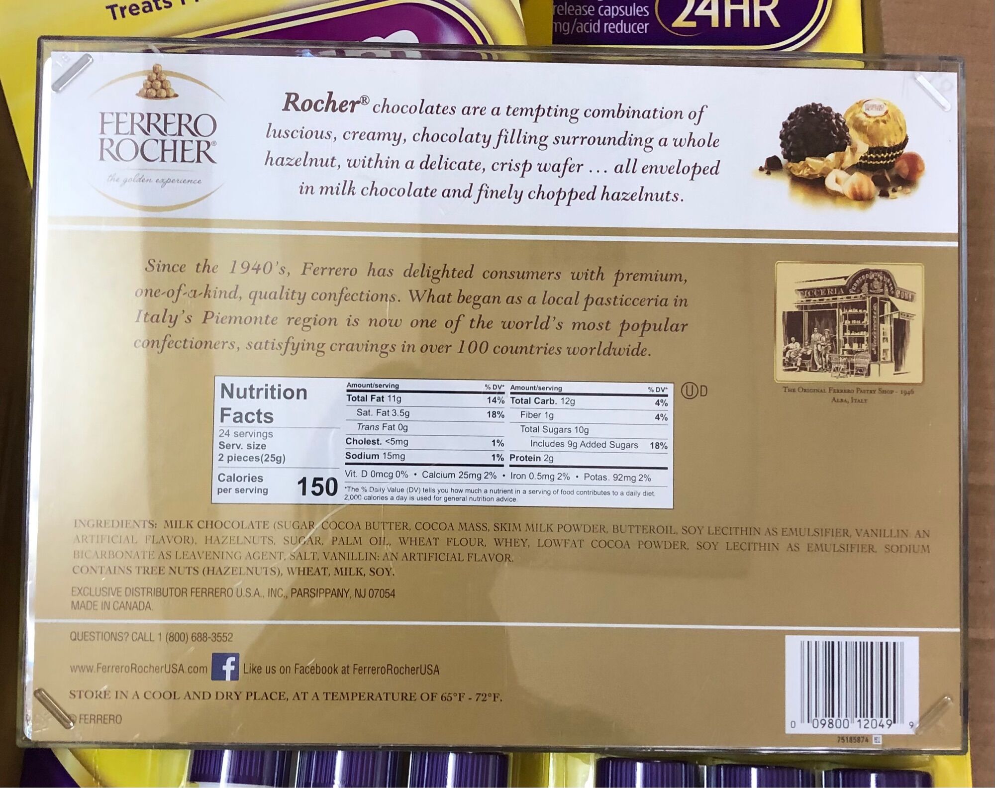 Socola Ferrero Rocher Fine Hazelnut Chocolate 600g - Mỹ (48 viên)