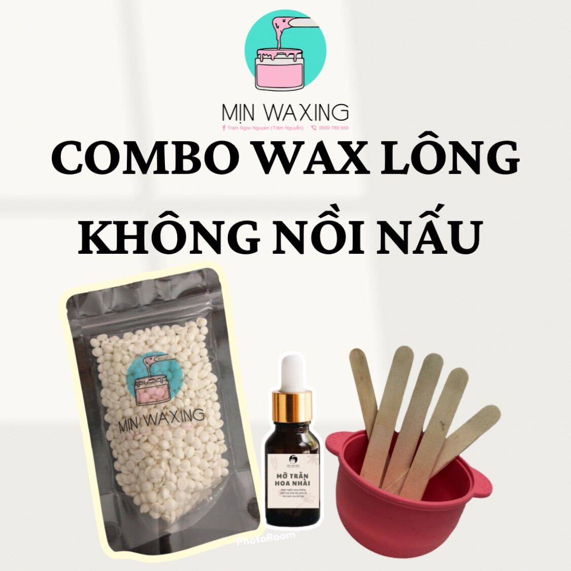 Combo wax lông-chén silicon thay thế nồi chuyên dụng