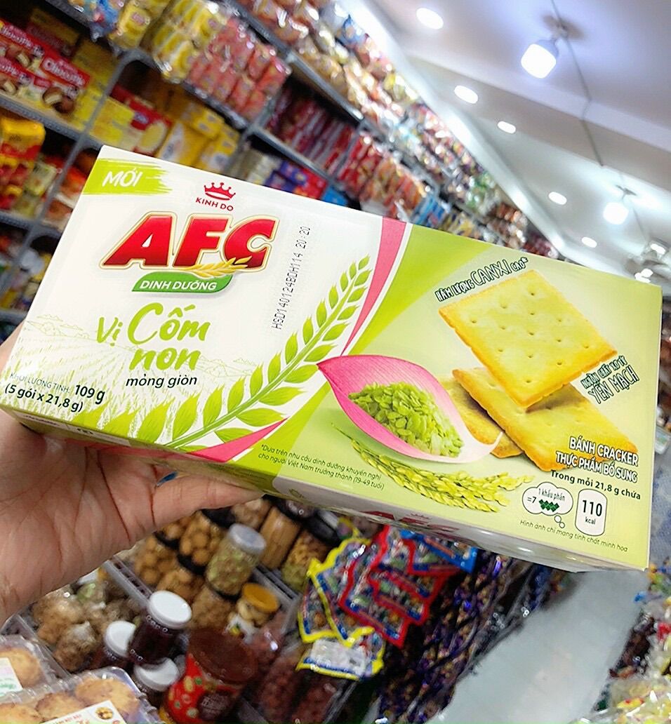 COMBO 5 GÓI BÁNH QUY GIÒN AFC VỊ CỐM NON