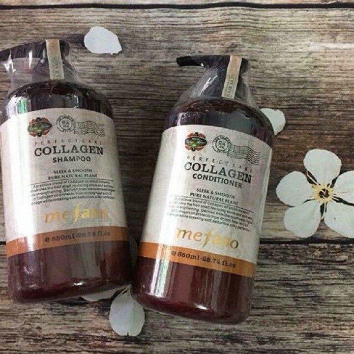 Cặp dầu gội + xả mefaso colagen dùng cực thích