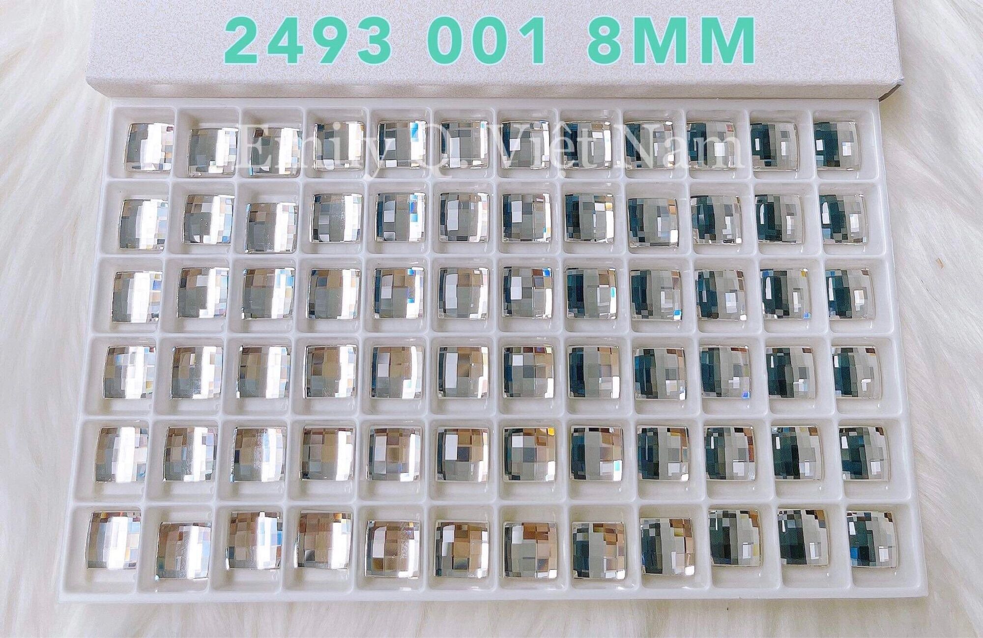 Đá chân bằng đính móng 2493 8mm_2 viên