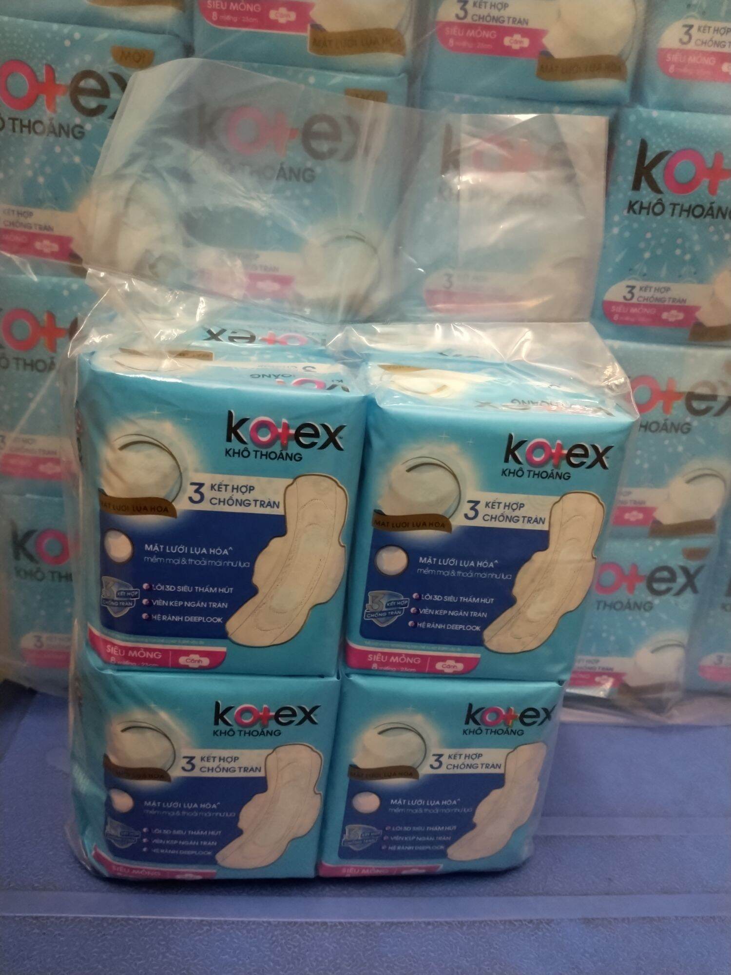 Băng vệ sinh Kotex siêu mỏng  cánh , gói 8 miếng