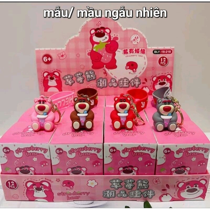 Hộp blind box gấu dâu - hộp mù quà tặng móc khóa ngẫu nhiên