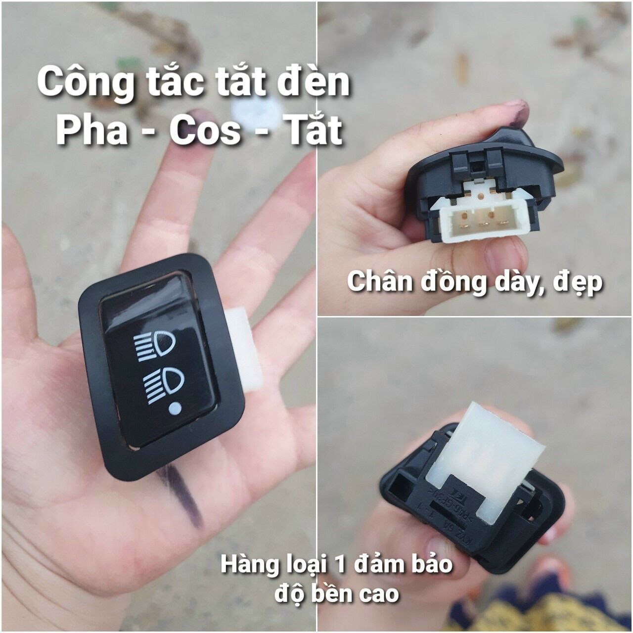 Công tắc tắt đèn kèm pha cốt ware , vision , abl , lead