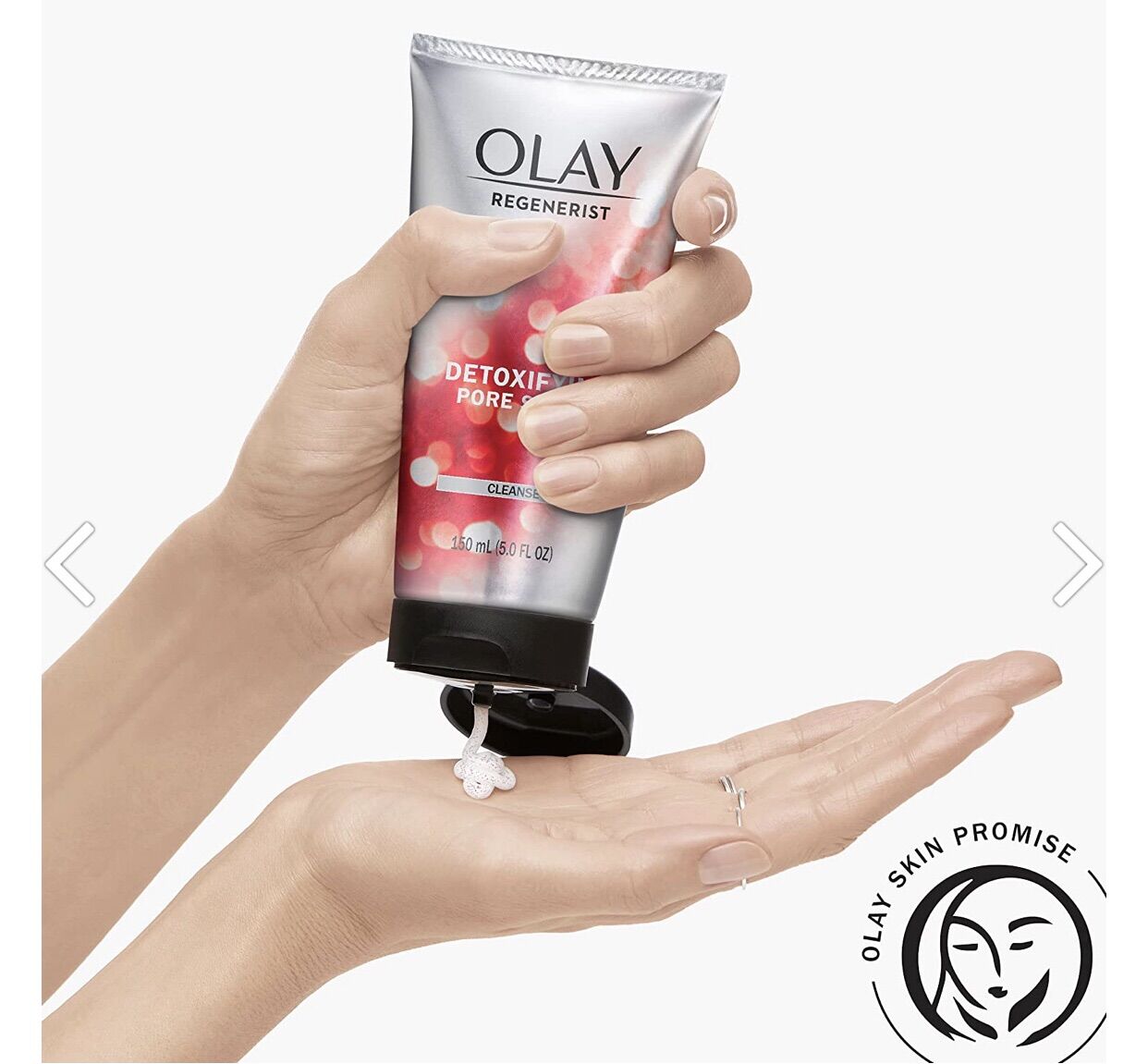Sữa rửa mặt có hạt Olay Detoxifying Pore Scrub hàng Mỹ, 150ml