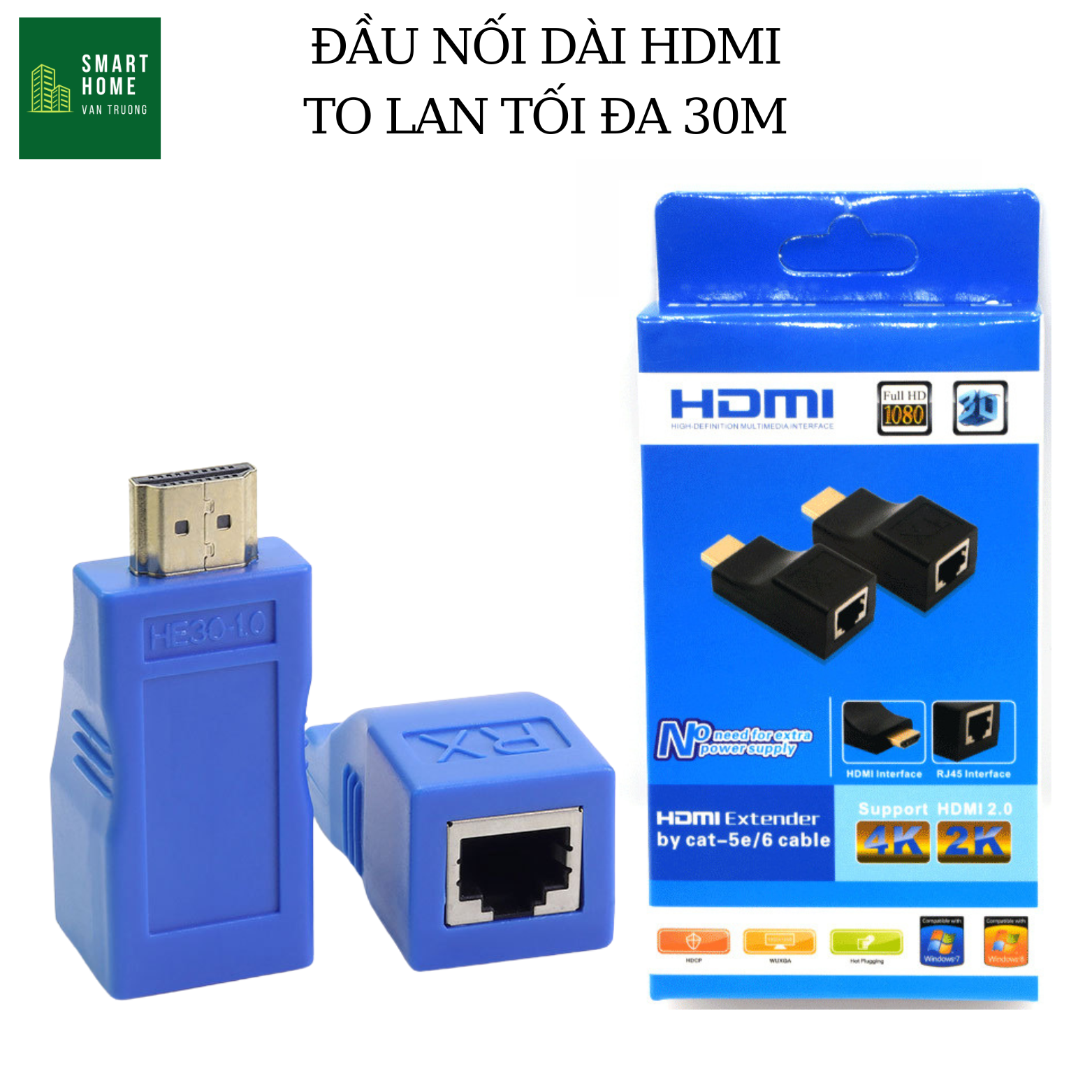 Set connector long HDMI for projector, display computer pc up projector distance 30m