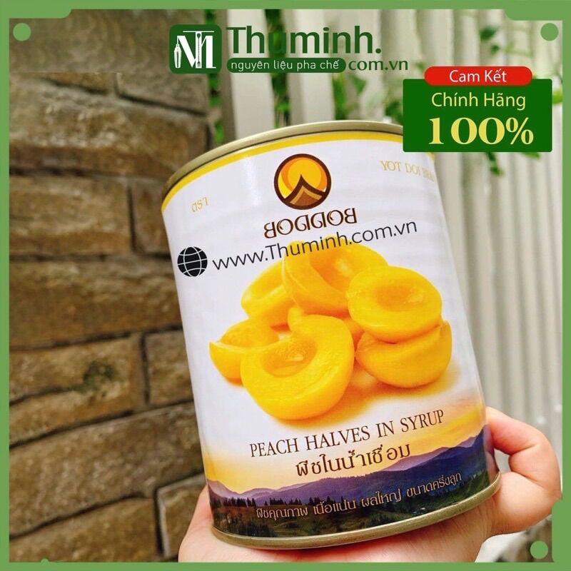 Đào ngâm thái lan boddob lon 820g