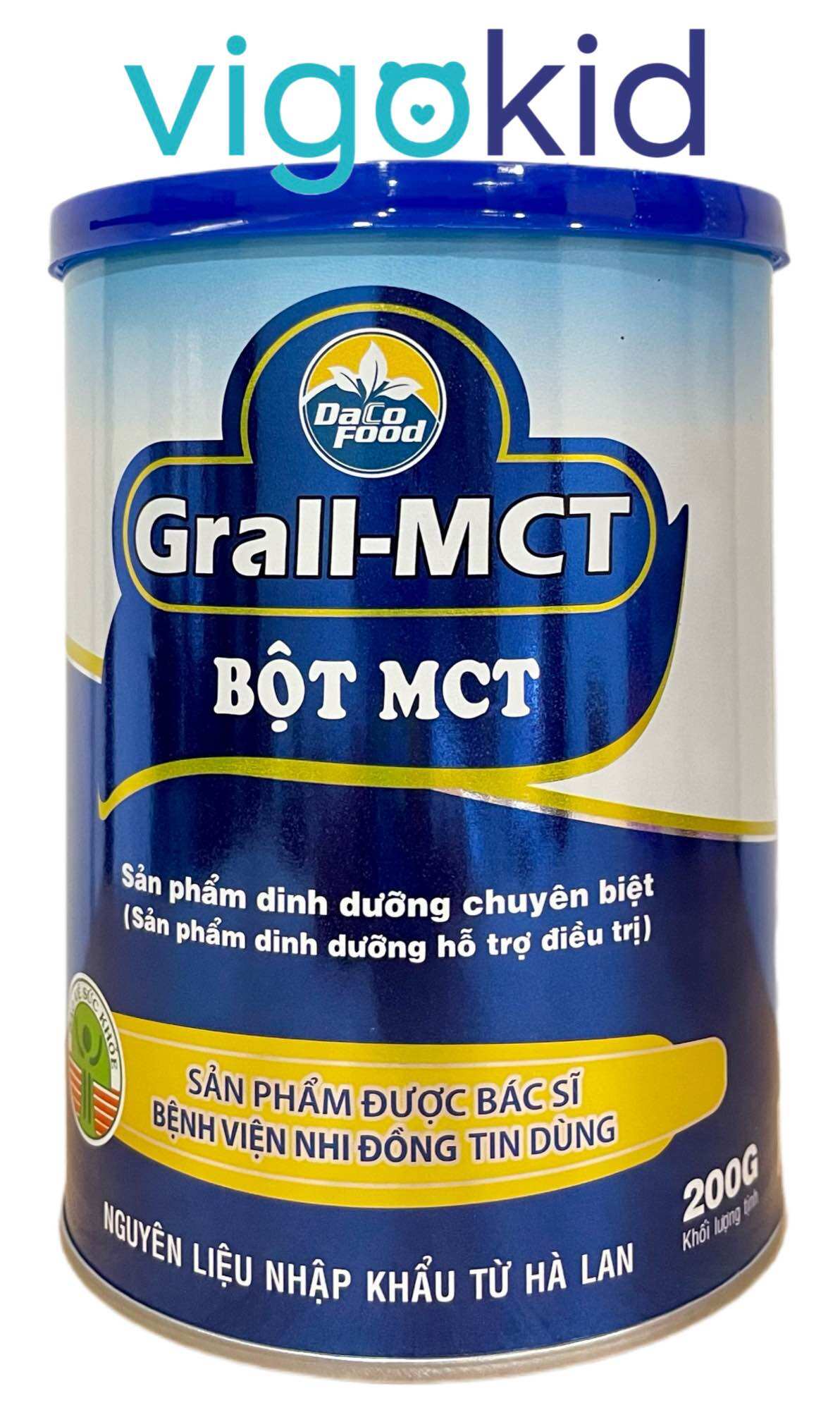 BỘT MCT - CHẤT BÉO CHUỖI TRUNG BÌNH CỦA NHI ĐỒNG 2 CHO TRẺ BIẾNG ĂN, SUY DINH DƯỠNG - LON 200G