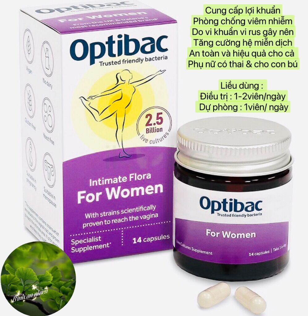 Men vi sinh Optibac tím ( Optibac For Women) thần dược cho phụ nữ[chính hãng UK]