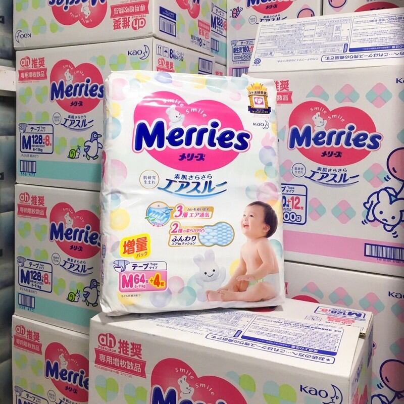 Bỉm Merries nội địa nhật cộng miếng