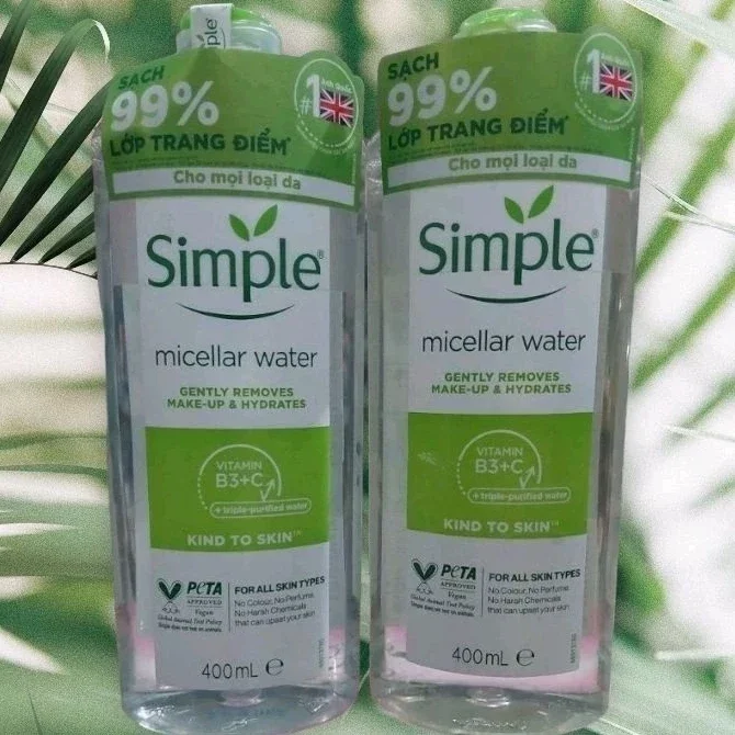 Nước tẩy trang simple 400ml sạch sâu dịu nhẹ dưỡng da mướt mịn