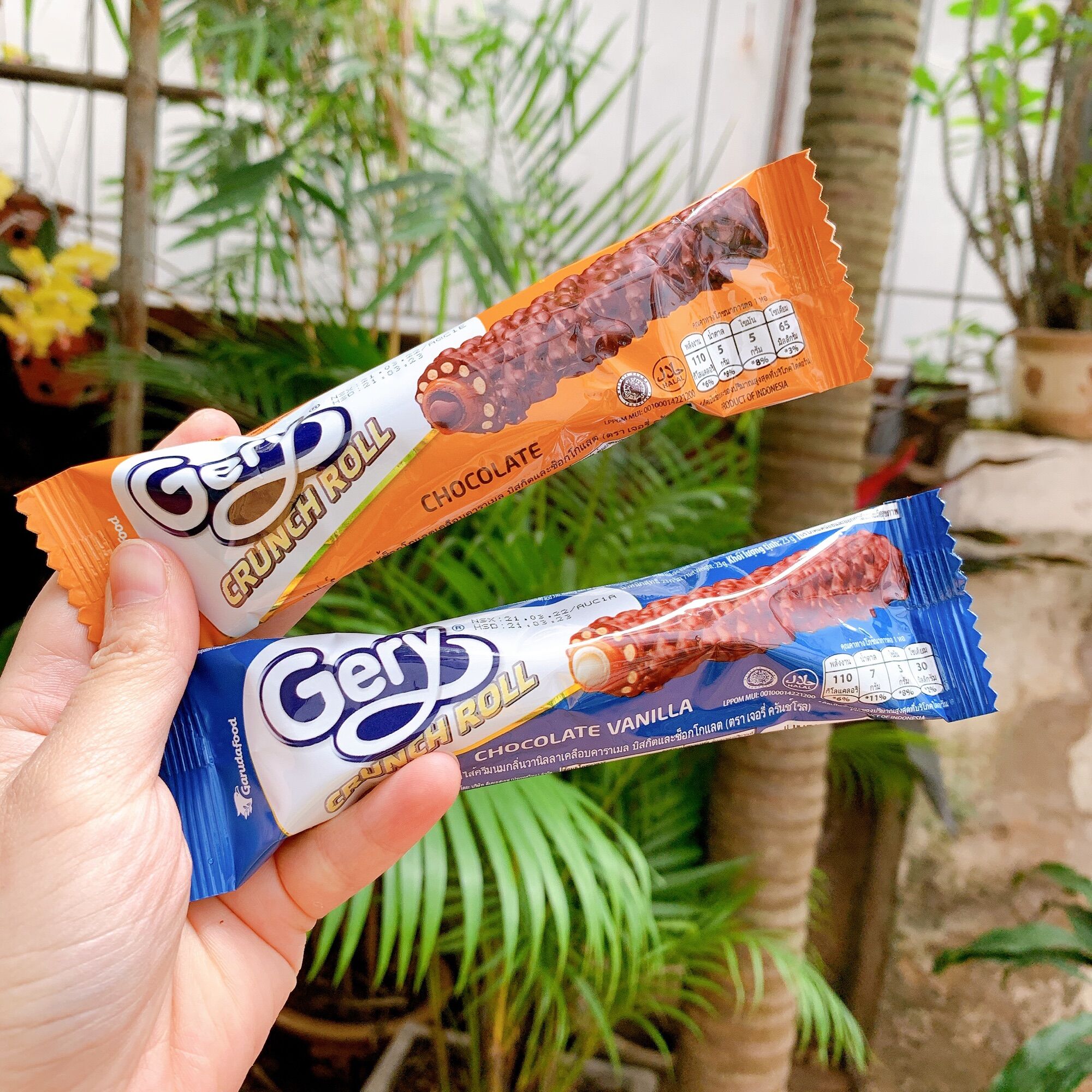 Hộp bánh cuộn phủ chocolate Gery 276g/hộp (1 hộp gồm 12pcs)