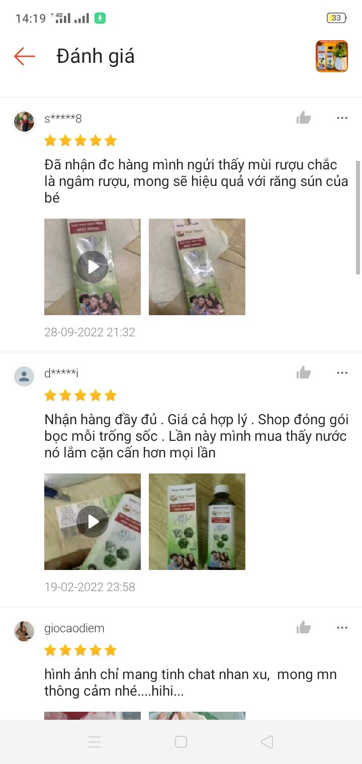 Nước súc miệng sâu răng nhật dương
