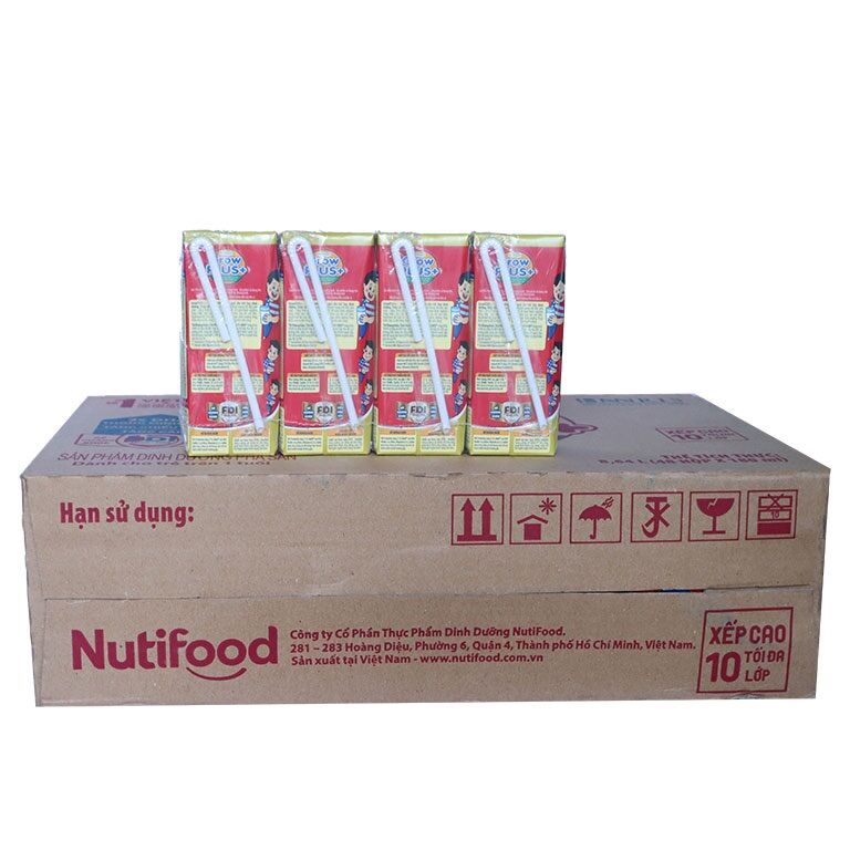 Sữa pha sẵn Nutifood Growplus Đỏ 180ml (48 hộp dành cho trẻ trên 1 tuổi)