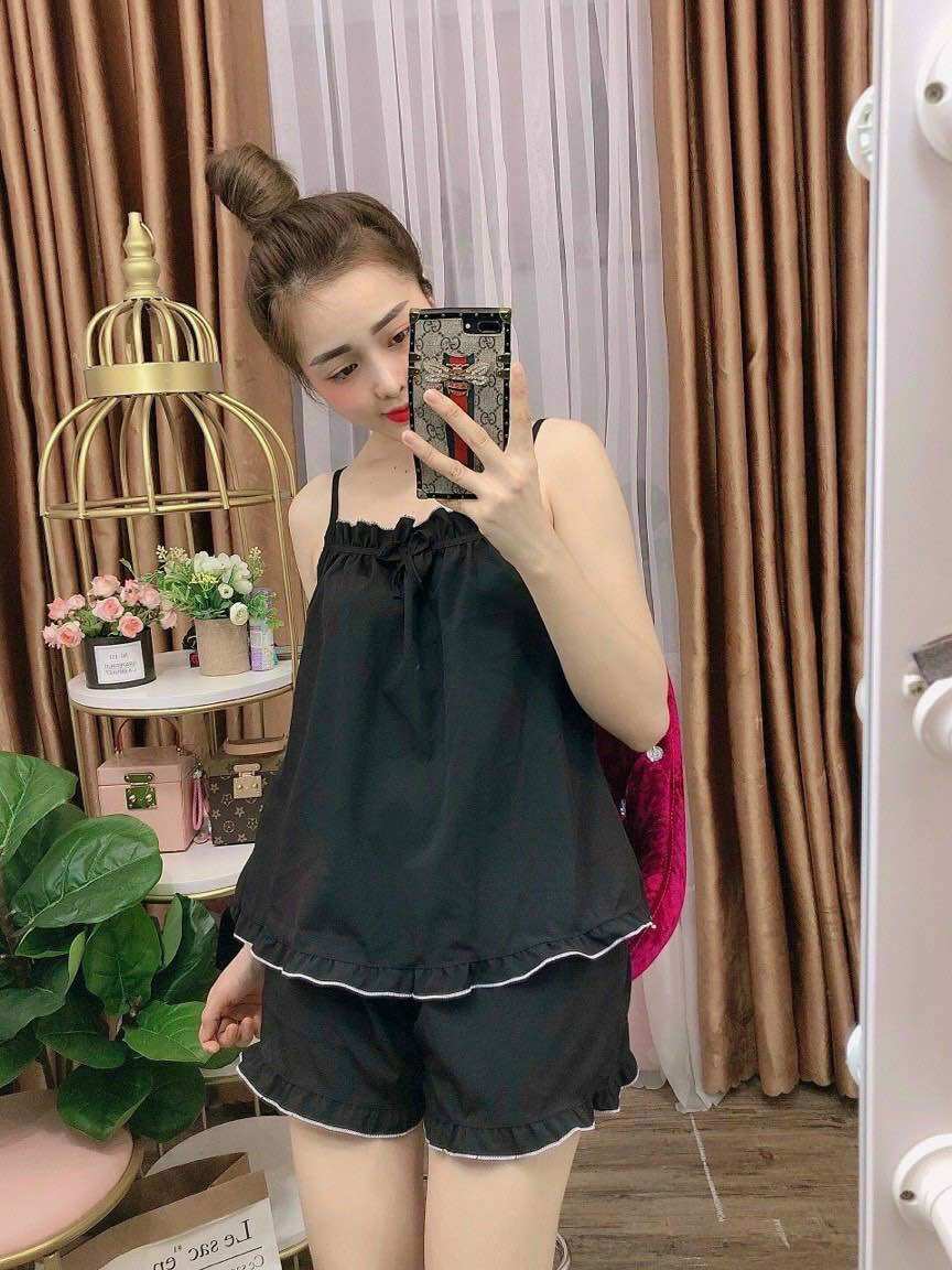 Đồ bộ lụa mặc nhà form rộng mát