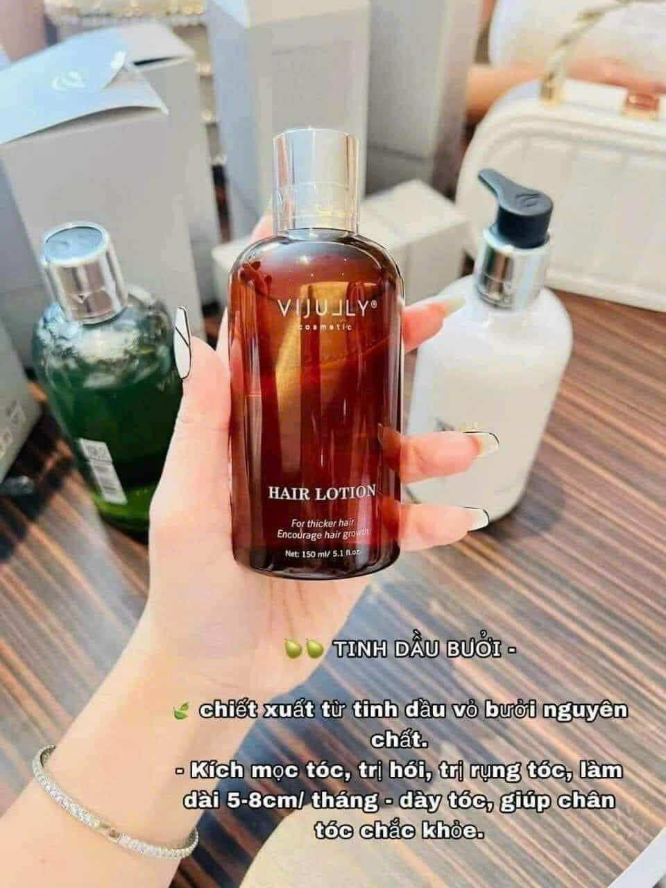 Xịt bưởi vijully xịt dưỡng tóc tinh dầu bưởi giảm rụng tóc và kích thích mọc tóc chai 150ml