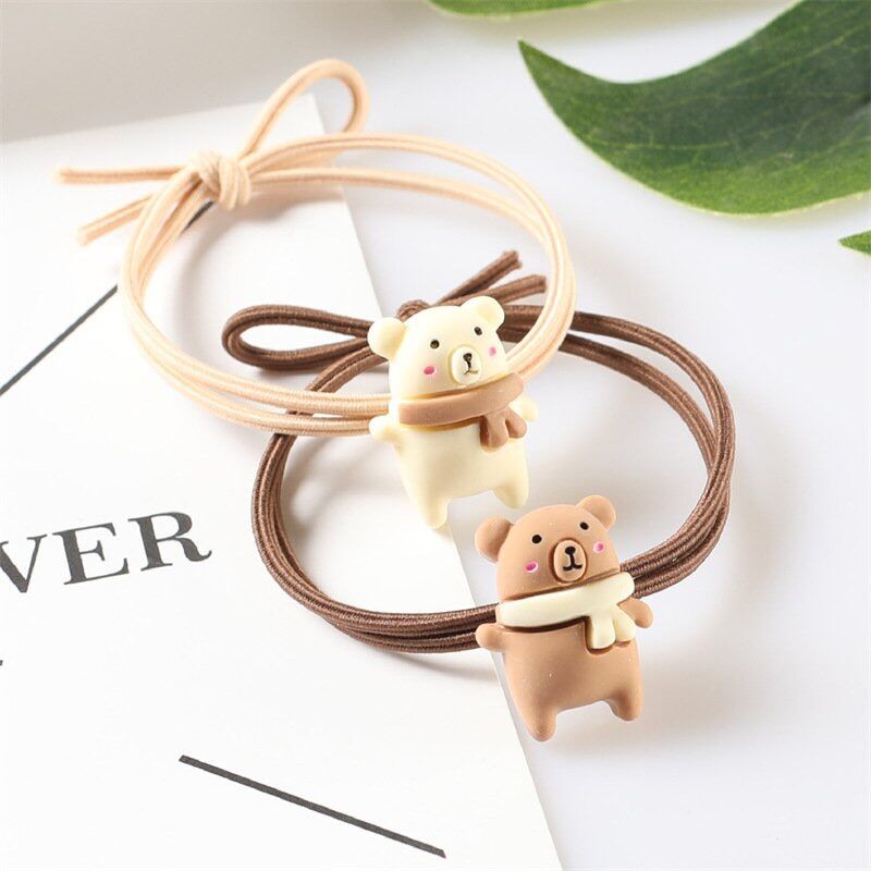 Dây buộc tóc gấu nâu