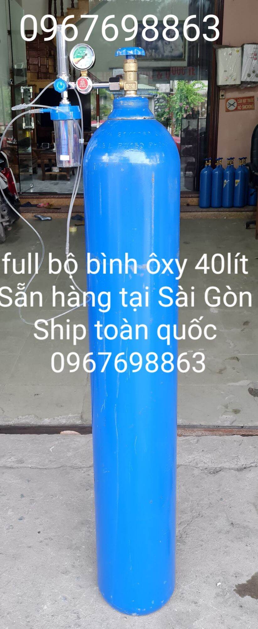 Full Bộ Bình Ôxy 40Lít. Sẵn Sài Gòn. Giao Hàng Ngay. Ship Toàn Quốc