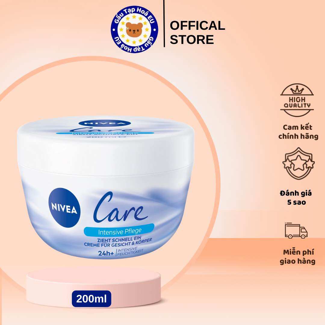 Kem dưỡng ẩm Chăm sóc Chuyên sâu Nivea Care, 200 ml