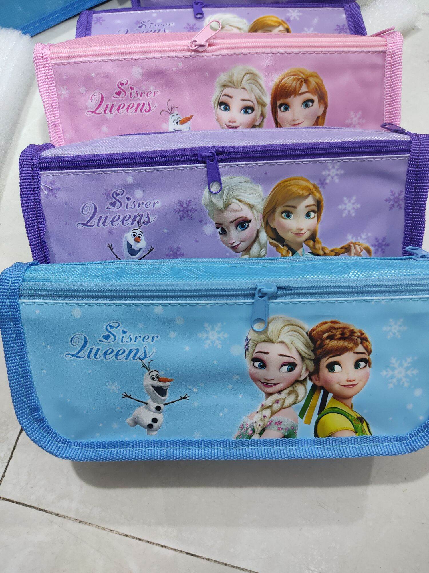 Hộp bút vải 2 ngăn hình Elsa