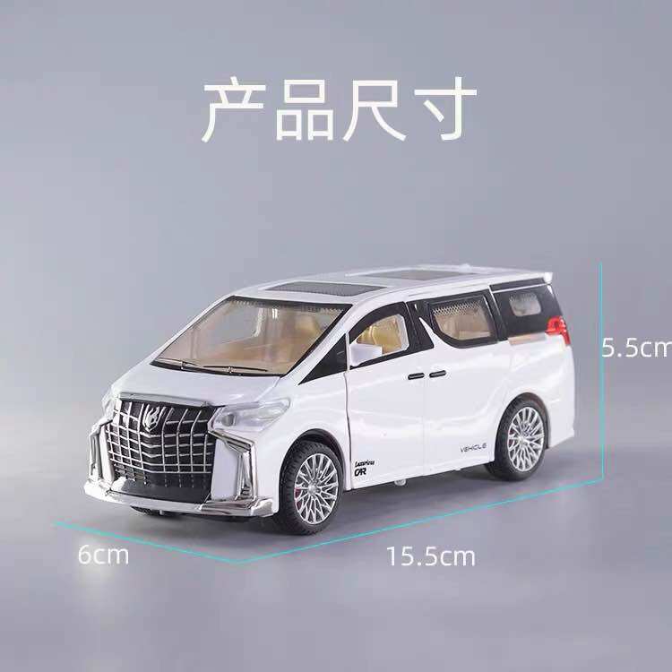Xe mô hình Alphard có đèn ,âm thanh, mở 6 cửa, tỉ lệ 1:24