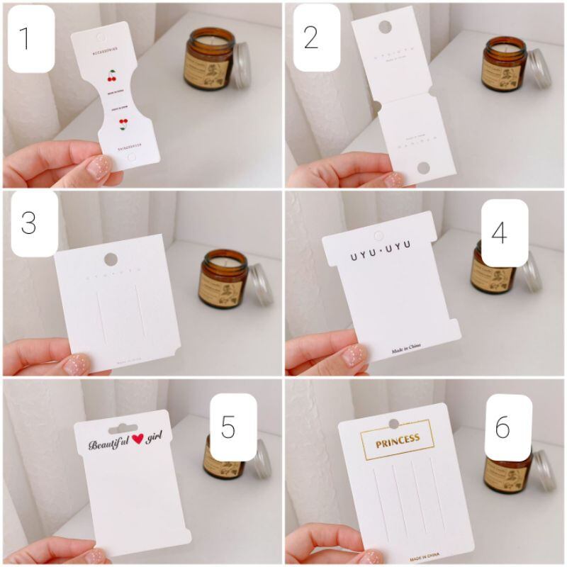 10 bìa giấy kẹp tóc & cột tóc nhiều mẫu