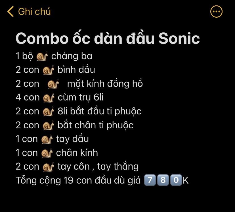 [HCM]Ốc titan dàn đầu Sonic Raider Satria