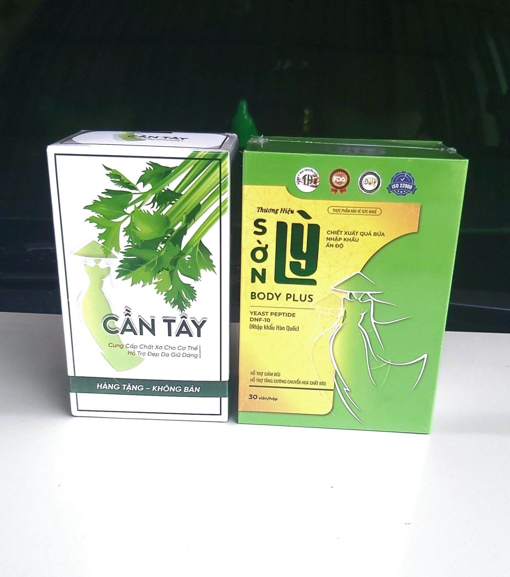 Combo Thảo mộc Giảm Cân Mạnh sờn lỳ kèm detox cần tây phiên bản mới của tiến hạnh hộp 30 viên