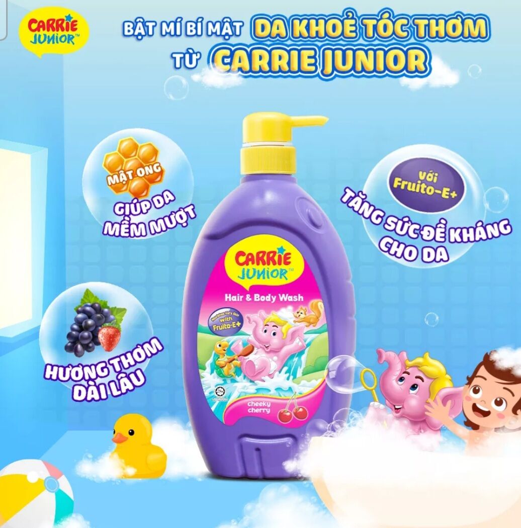 Sữa Tắm Gội cho bé Carrie Junior 700g