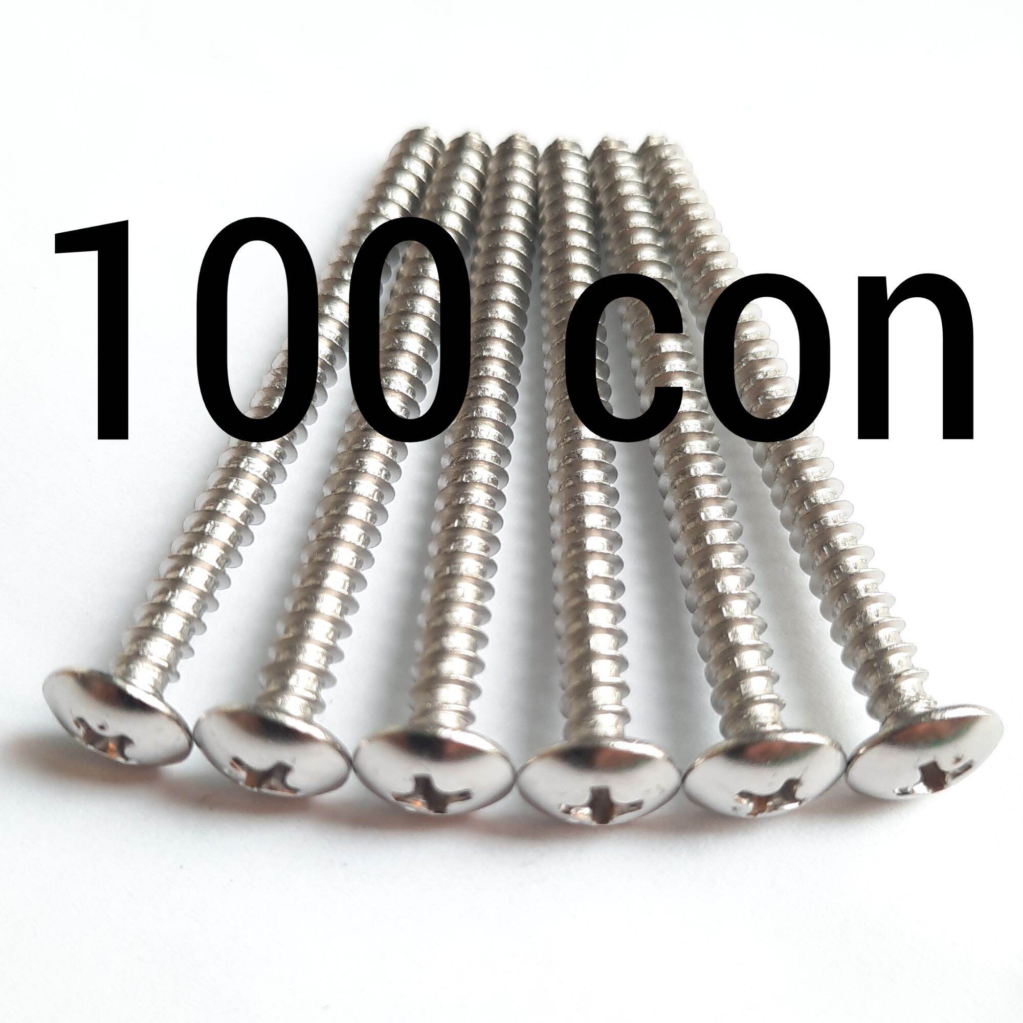 30 con vít inox 304 đầu dù ren gỗ 4 * 50mm