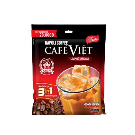 [BỊCH] CÀ PHÊ SỮA ĐÁ 3IN1 - NAPOLI COFFEE - 35 GÓI/BỊCH