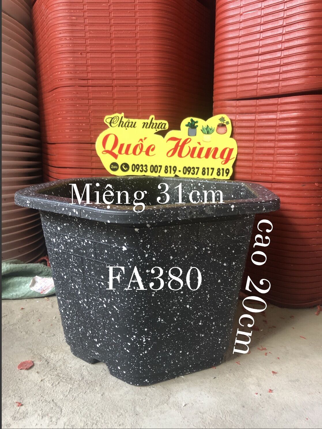 Combo 10 chậu fa380 đen