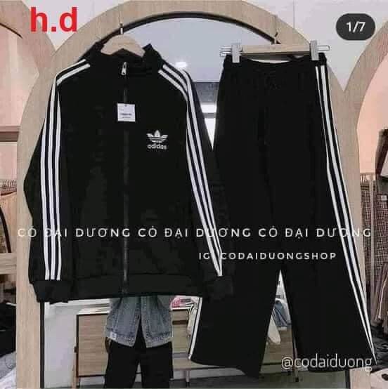 Bộ Áo thể thao 3 sọc in chữ Dass chất Nỉ   HD19