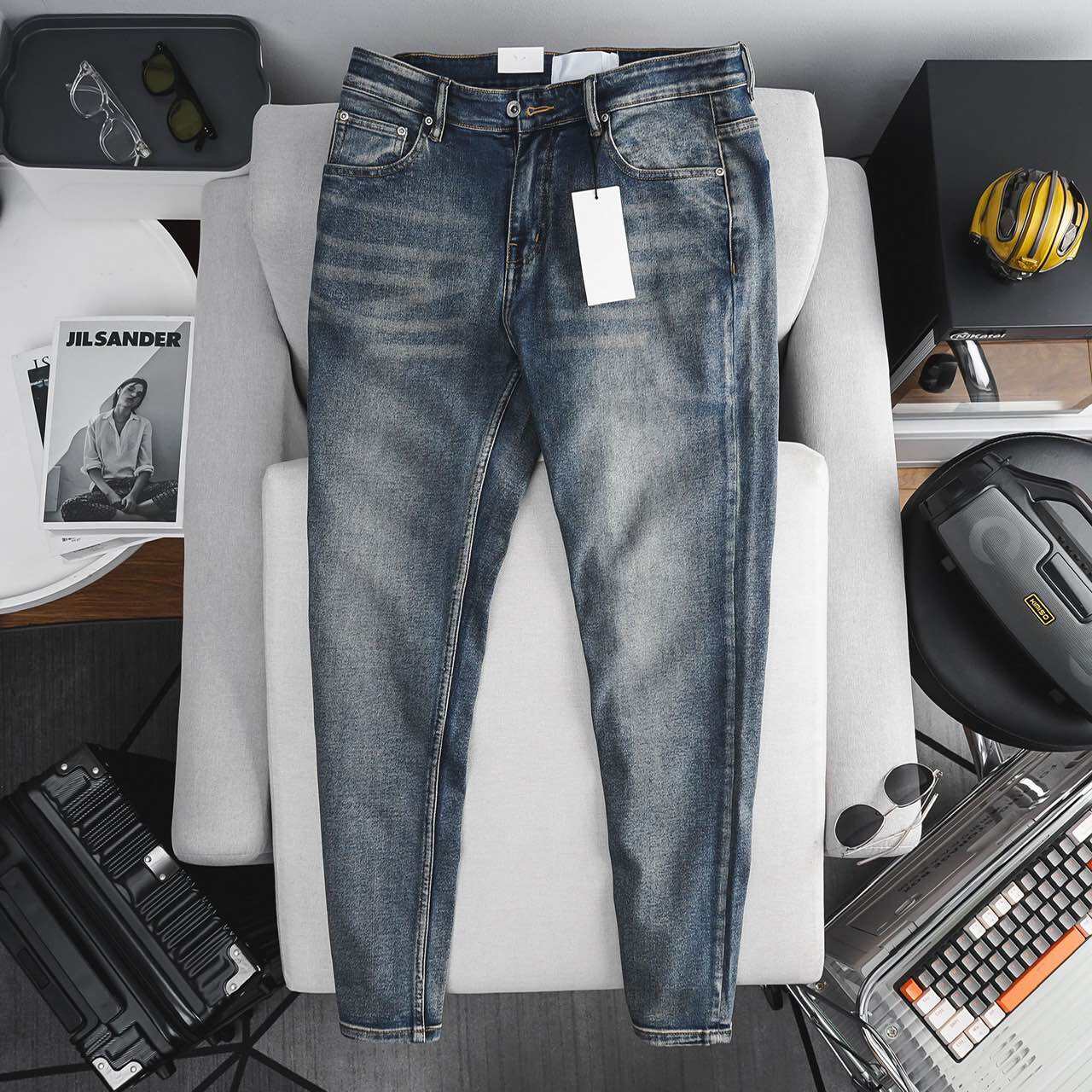 Quần Jean Nam hàng xuất khẩu xịn chất jean co giãn dáng slimfit ôm nhẹ chân