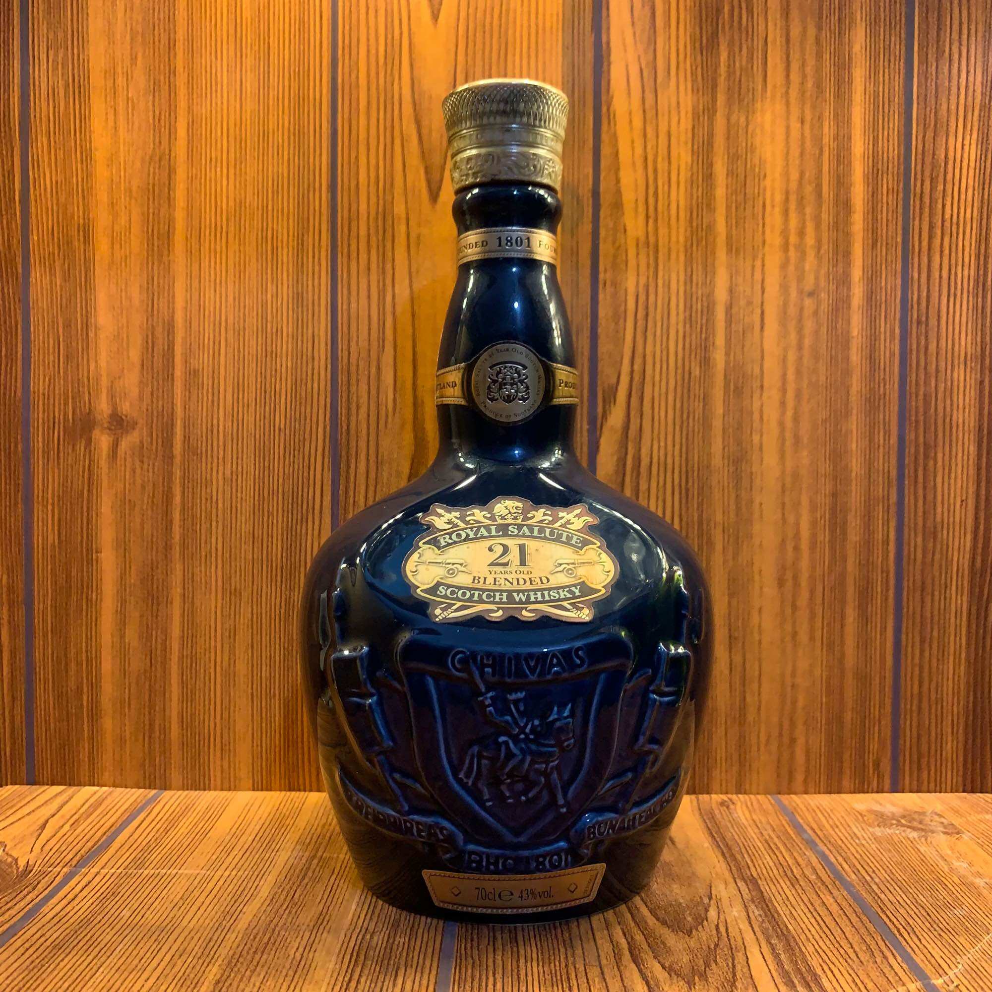 VỎ CHAI CHIVAS 21 BLUE, [RỖNG]