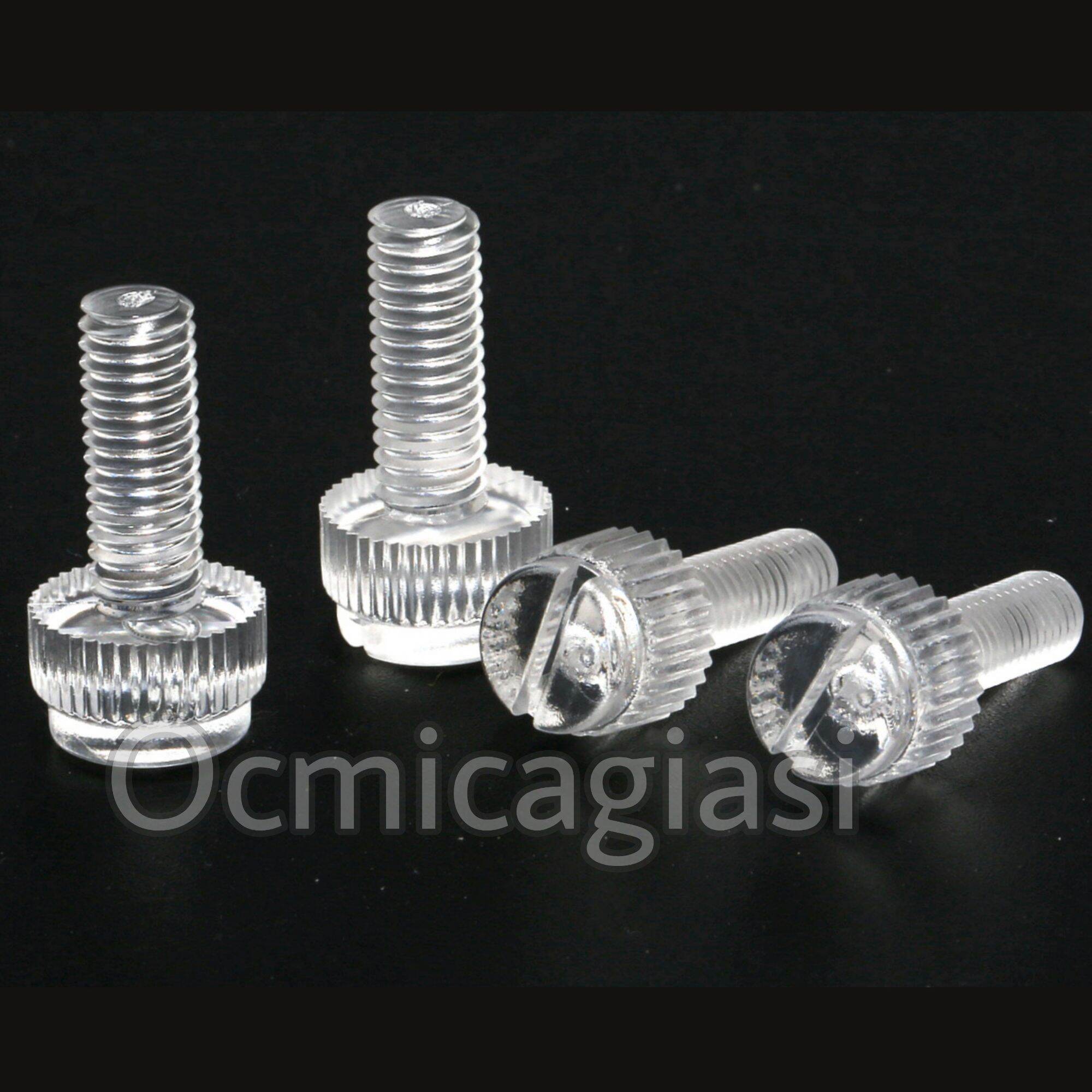 Combo 20 ốc mica, pc M5*20 vặn tay trong suốt