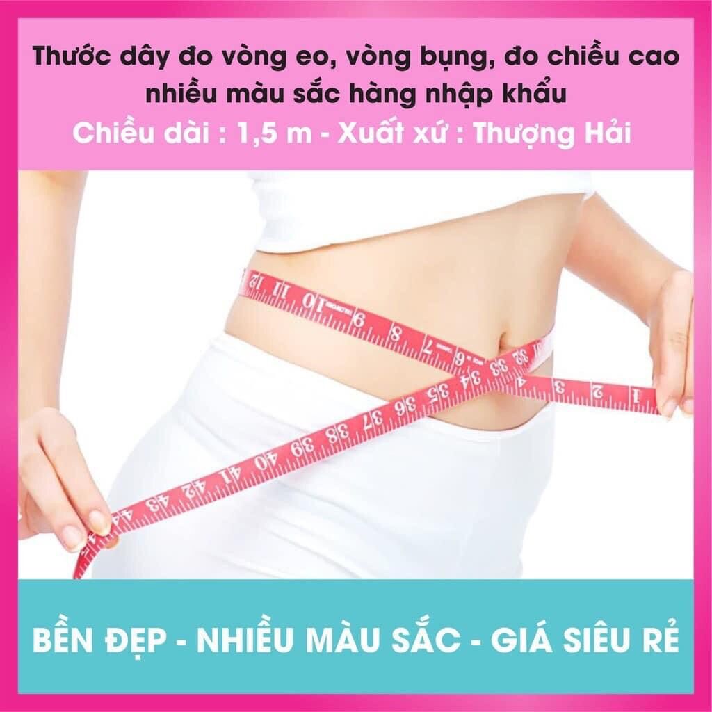 Thước dây đo vòng eo, bụng ,đo chiều cao nhiều màu bền đẹp