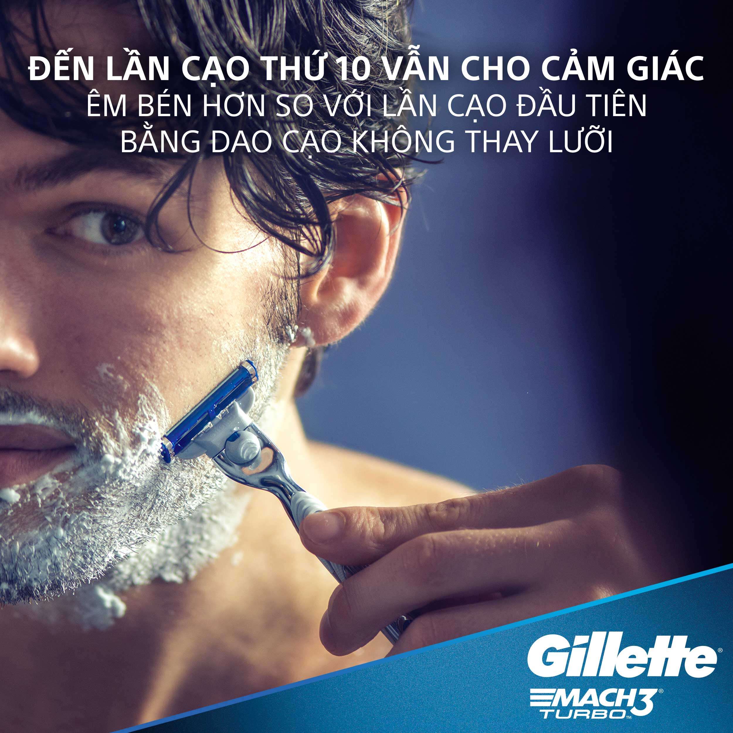 Bộ Dao Cạo Nam GILLETTE Mach3 Turbo
