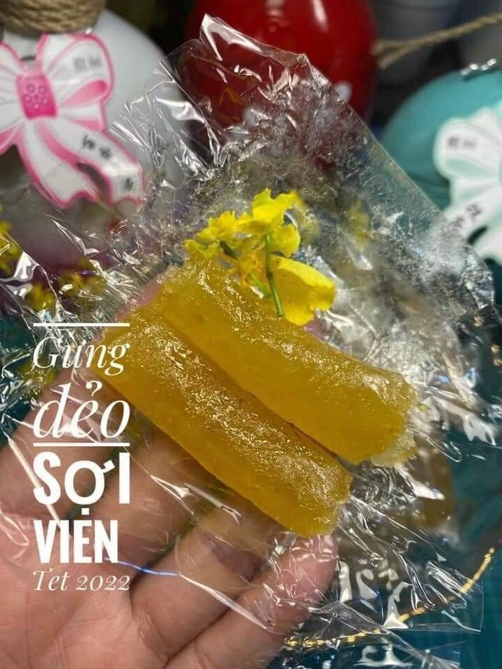 Mứt gừng sợi dẻo viên 500g