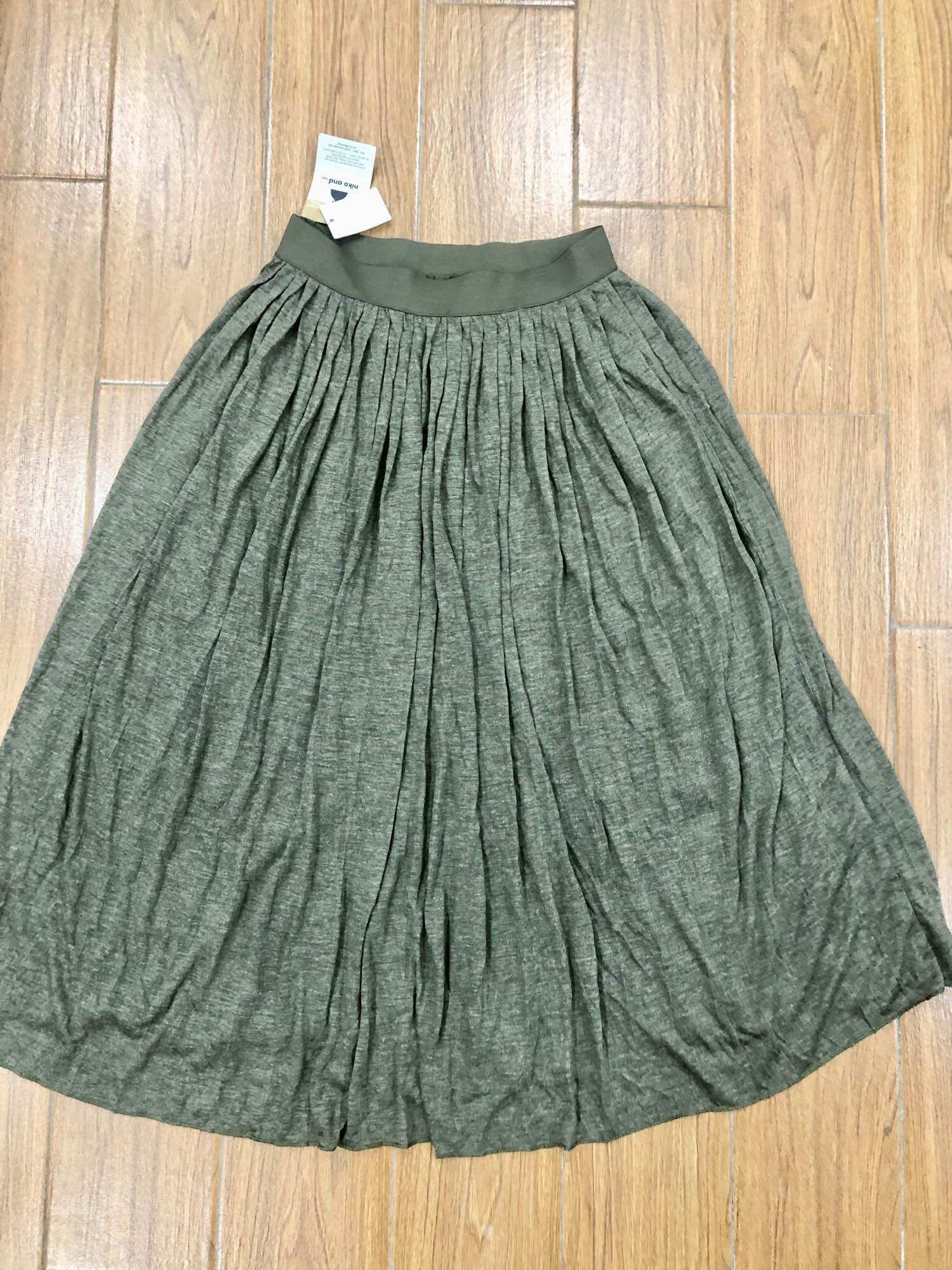 Chân váy xuất nhật vải thun cotton 2 lớp, dáng xòe 2 lớp