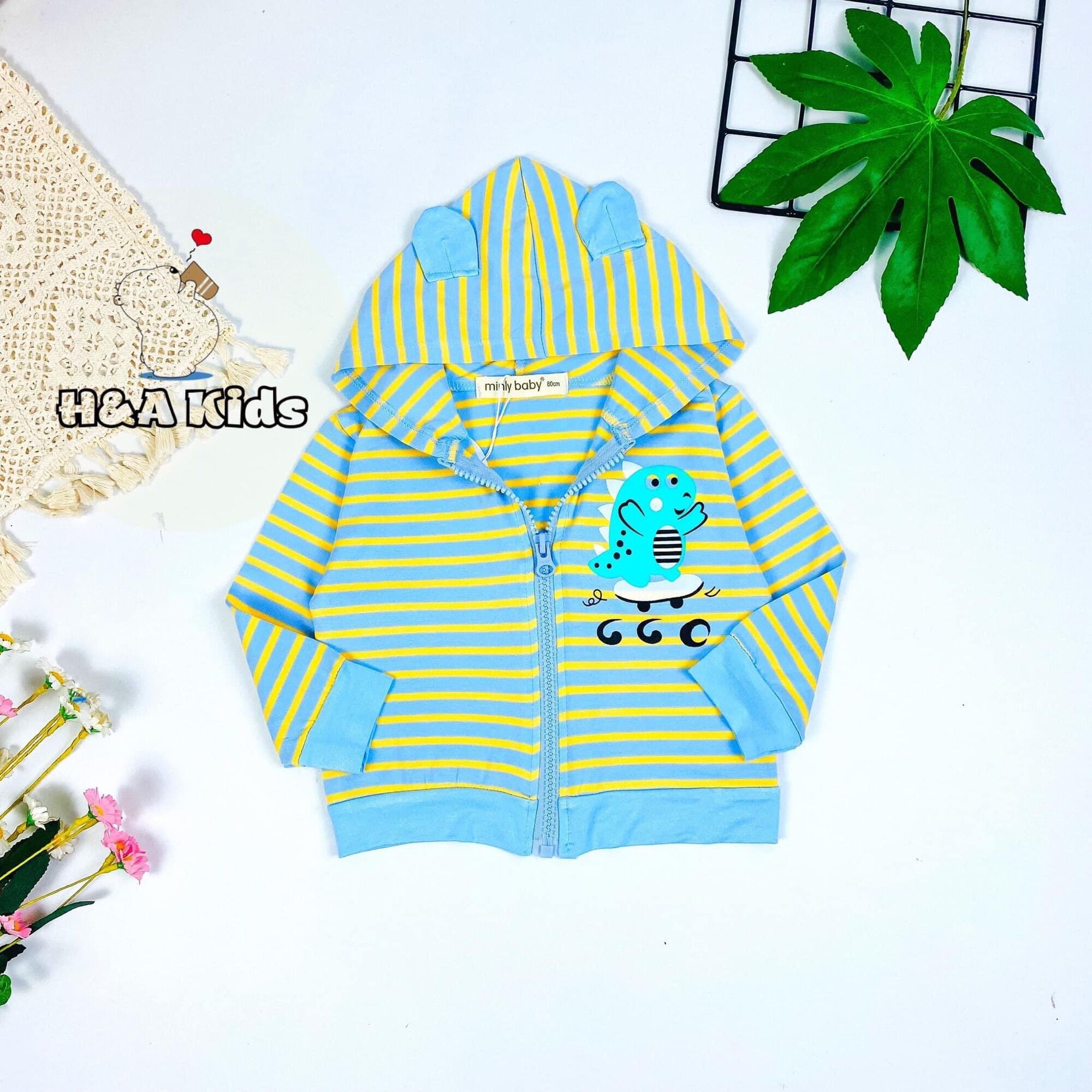 Áo khoác sọc cho bé trai và gái