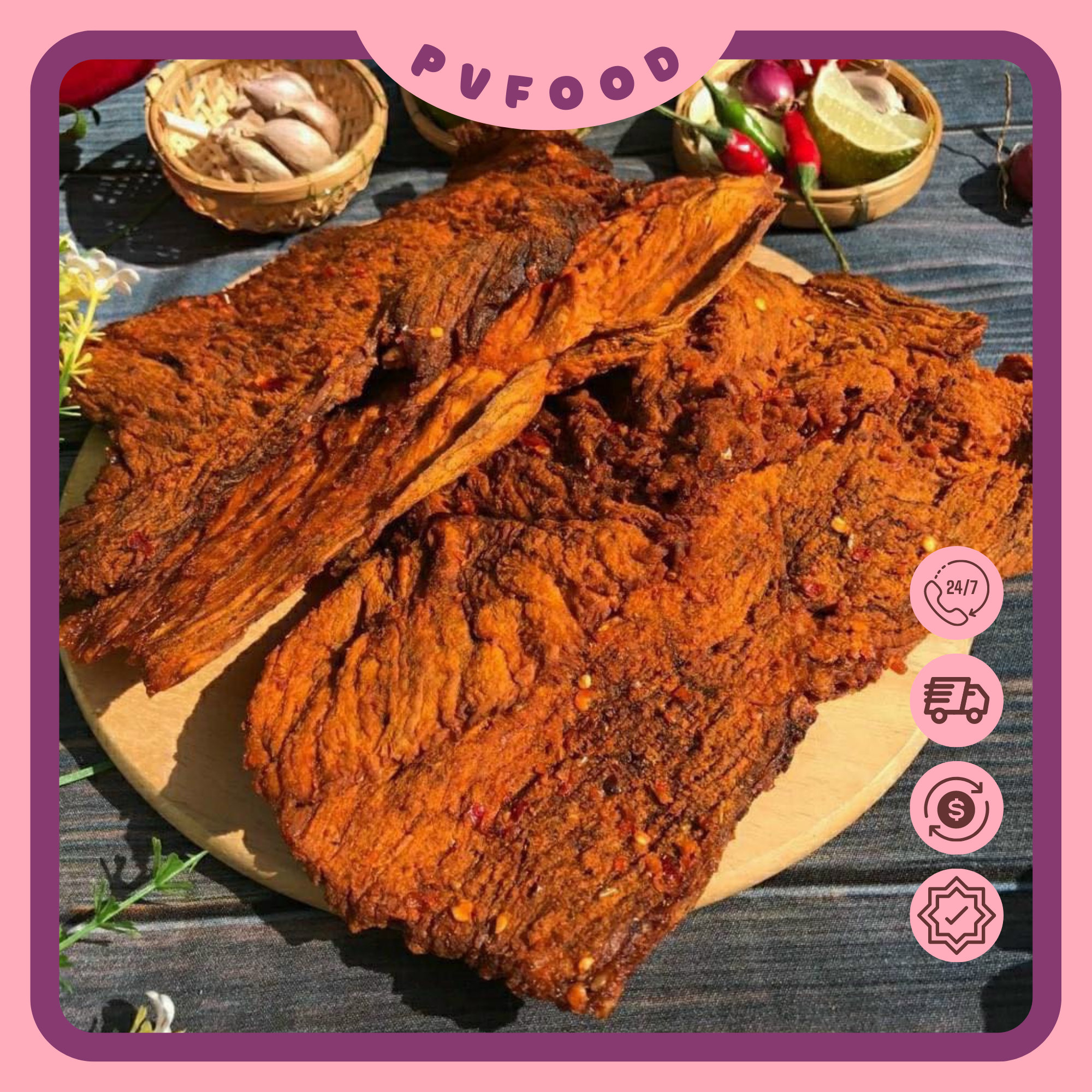 Khô bò miếng cao cấp hũ 300g