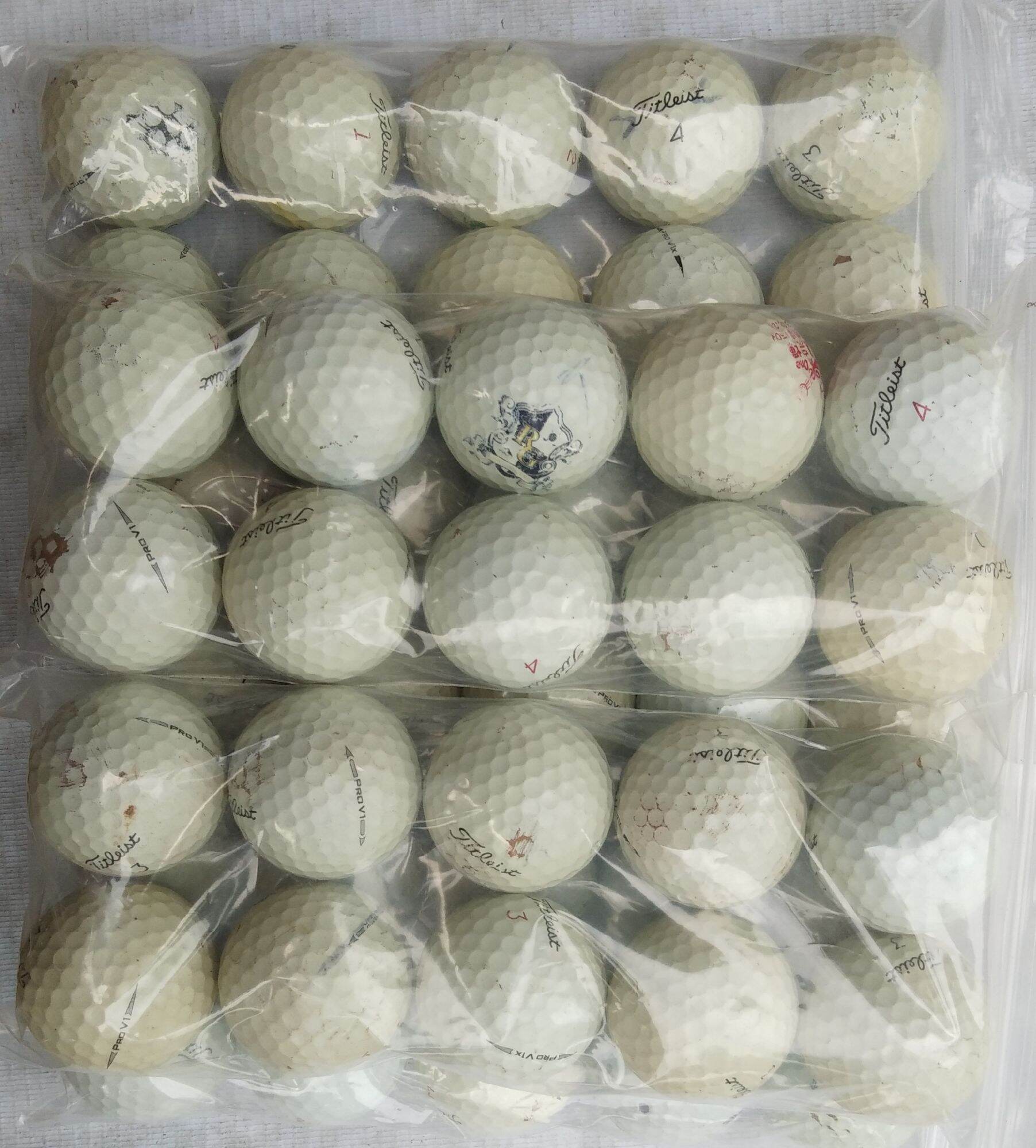 (Combo of 10 Balls) Old Titleist Prov1, Prov1X Golf Balls