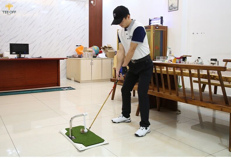 Thảm golf tập swing xoay 360 độ